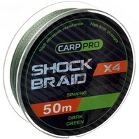 Фото Шок-лідер Carp Pro Shock Braid PE X4 0.16мм 50м Dark Green CP1618-4-50