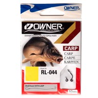 Фото Гачки з повідцем Owner RL-044 №08 0,18мм 70см Carp 10шт. 53803-08_18