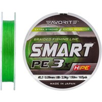 Шнур Favorite Smart PE 3x 150м (l.green) #0.3/0.09mm 6lb/2.9kg 1693.10.63