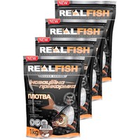 Фото Набір Прикормка Real Fish Плотва Коріандр-арахіс 1 кг 4 упаковки 4820026883762