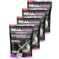 Фото Набір Прикормка Real Fish Карась Часник 1 кг 4 упаковки 4820026882628