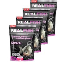 Фото Набір Прикормка Real Fish Карась Малина 1 кг 4 упаковки 4820026881133