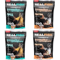 Фото Набір прикормок Real Fish Лящ Шоколад 1 кг 2 упаковки+Плотва Коріандр-арахіс 1 кг 2 упаковки