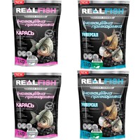 Фото Набір підгодовувань Real Fish Карась Часник 1 кг 2 упаковки+Універсал Спеції 1 кг 2 упаковки