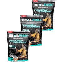 Фото Набір Прикормка Real Fish Лящ Шоколад 1 кг 3 упаковки 4820026883762