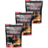 Фото Набір Прикормка Real Fish Карп Кисла груша 1 кг 3 упаковки 4820026883755