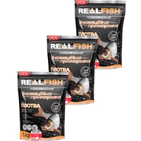 Фото Набір Прикормка Real Fish Плотва Мотиль 1 кг 3 упаковки 4820026882604