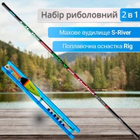 Фото Набір Махове вудилище Flagman S-River Pole 5м SRP500+Поплавцеве оснащення Flagman Rig 1279 3г