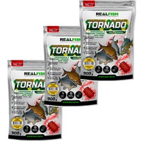Фото Комплект Прикормка Real Fish Торнадо Короп Тигровий горіх - Кукурудза 900 г 3 шт 210619